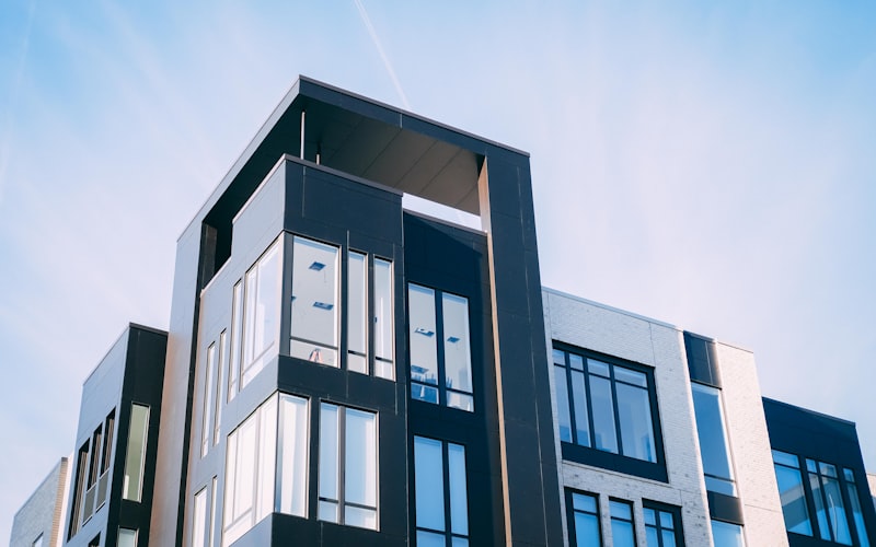 Modern multifamily apartment building